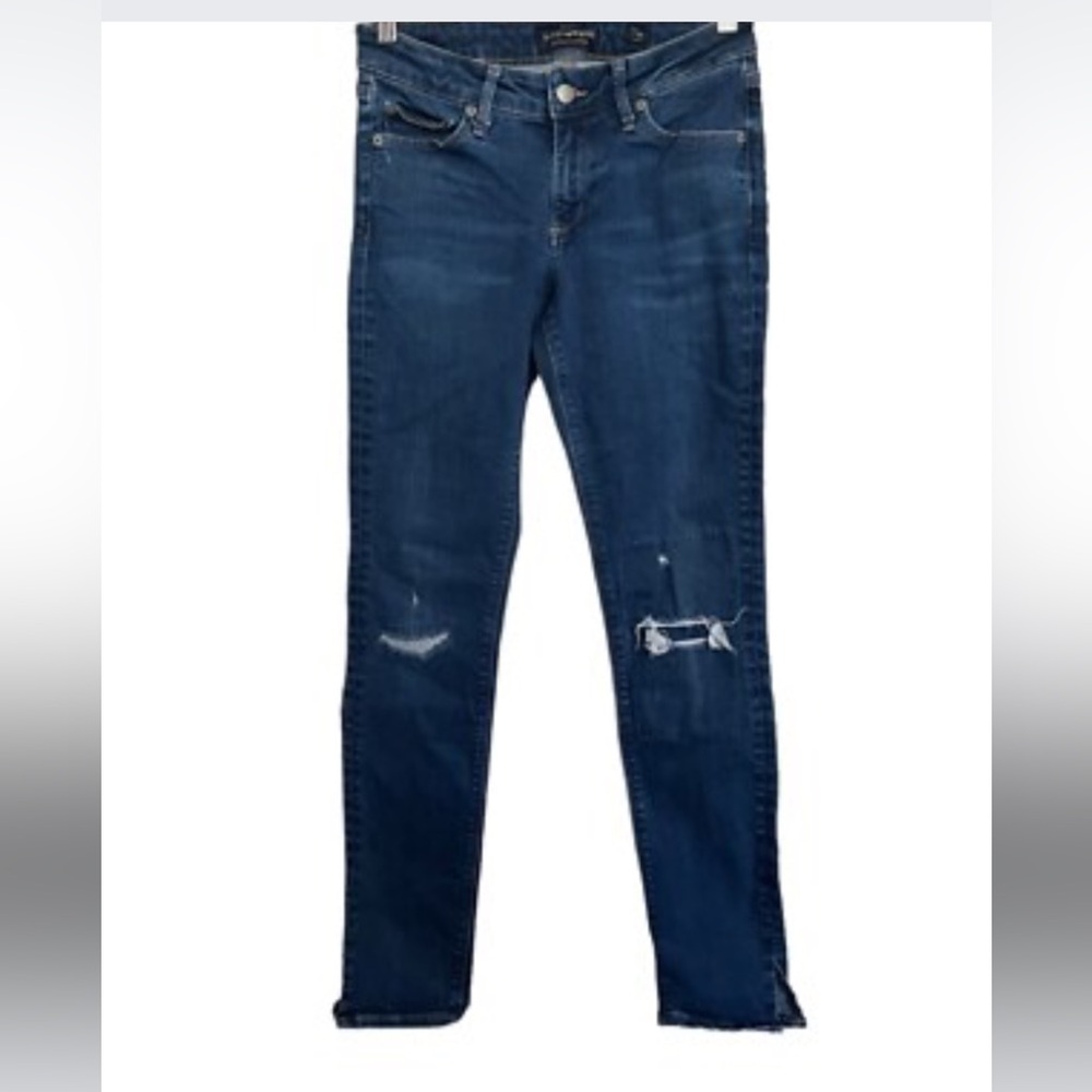 Lucky Brand Dark Wash Distressed Jeans.  Size 8/29